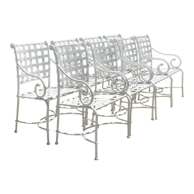 Vintage Brown Jordan Cast Aluminum “Florentine”:Dining Chairs - Set of 8 — additional photo 1