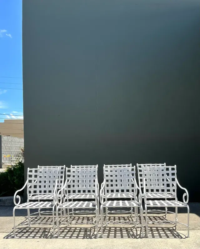 Vintage Brown Jordan Cast Aluminum “Florentine”:Dining Chairs - Set of 8 — additional photo 2