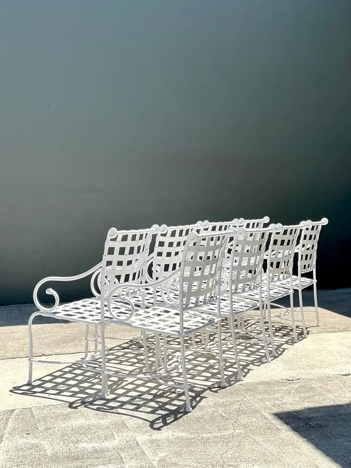 Vintage Brown Jordan Cast Aluminum “Florentine”:Dining Chairs - Set of 8 — additional photo 3