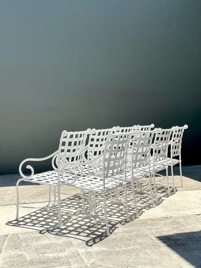 Vintage Brown Jordan Cast Aluminum “Florentine”:Dining Chairs - Set of 8 — additional photo 3