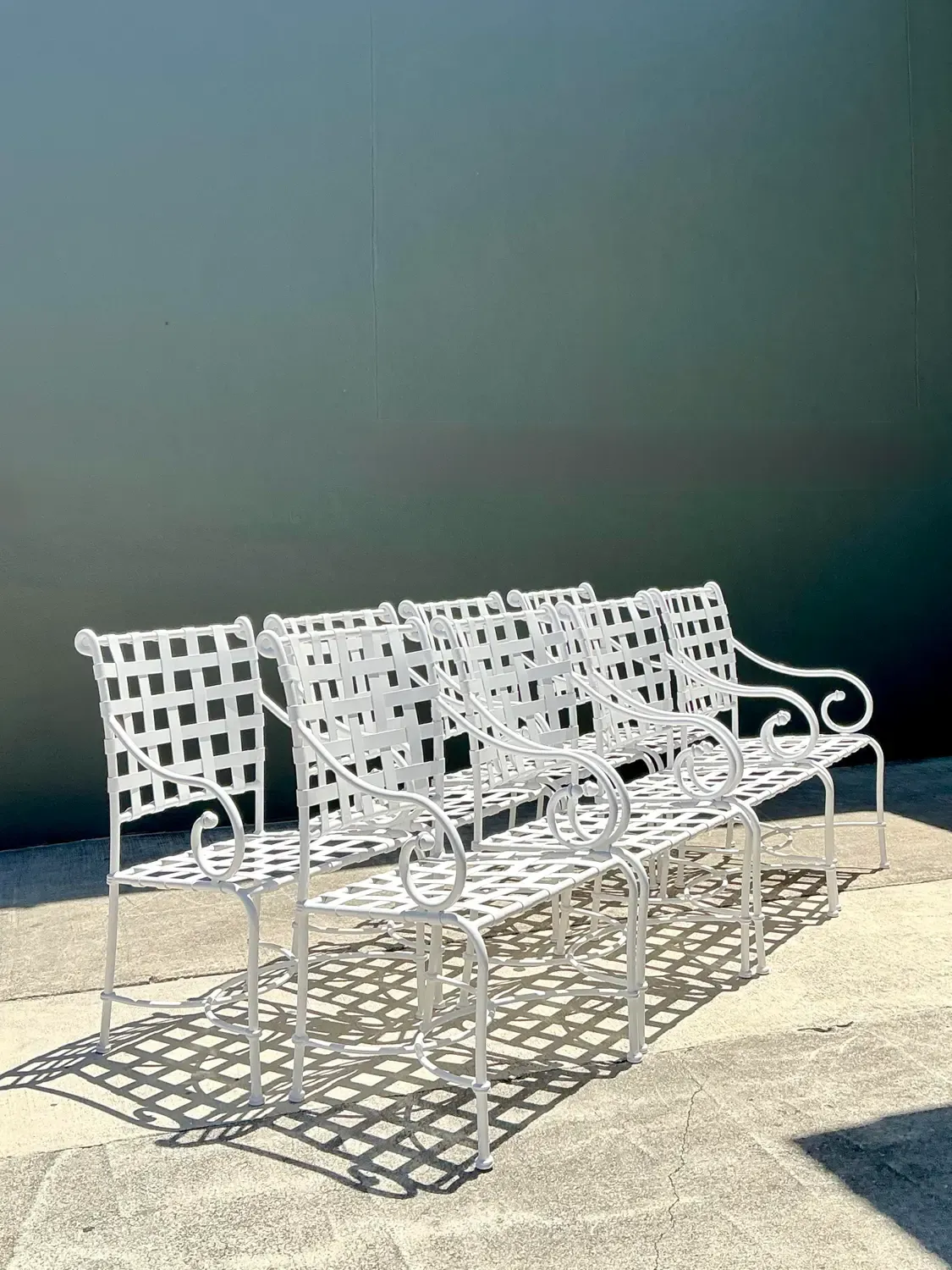 Vintage Brown Jordan Cast Aluminum “Florentine”:Dining Chairs - Set of 8 — additional photo 4