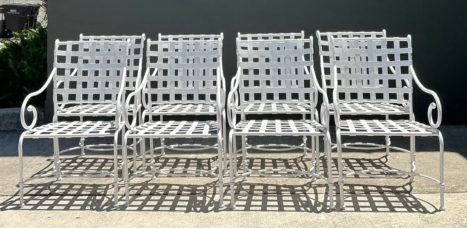 Vintage Brown Jordan Cast Aluminum “Florentine”:Dining Chairs - Set of 8 — additional photo 5