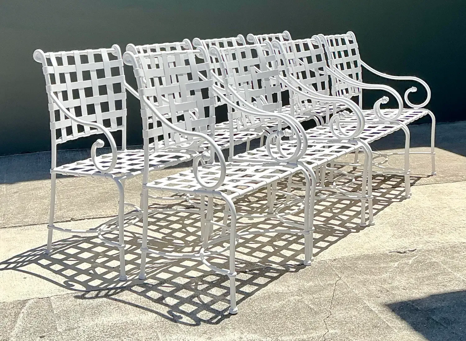 Vintage Brown Jordan Cast Aluminum “Florentine”:Dining Chairs - Set of 8 — additional photo 6