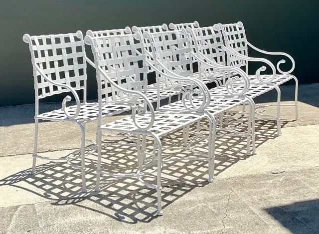 Vintage Brown Jordan Cast Aluminum “Florentine”:Dining Chairs - Set of 8 — additional photo 6