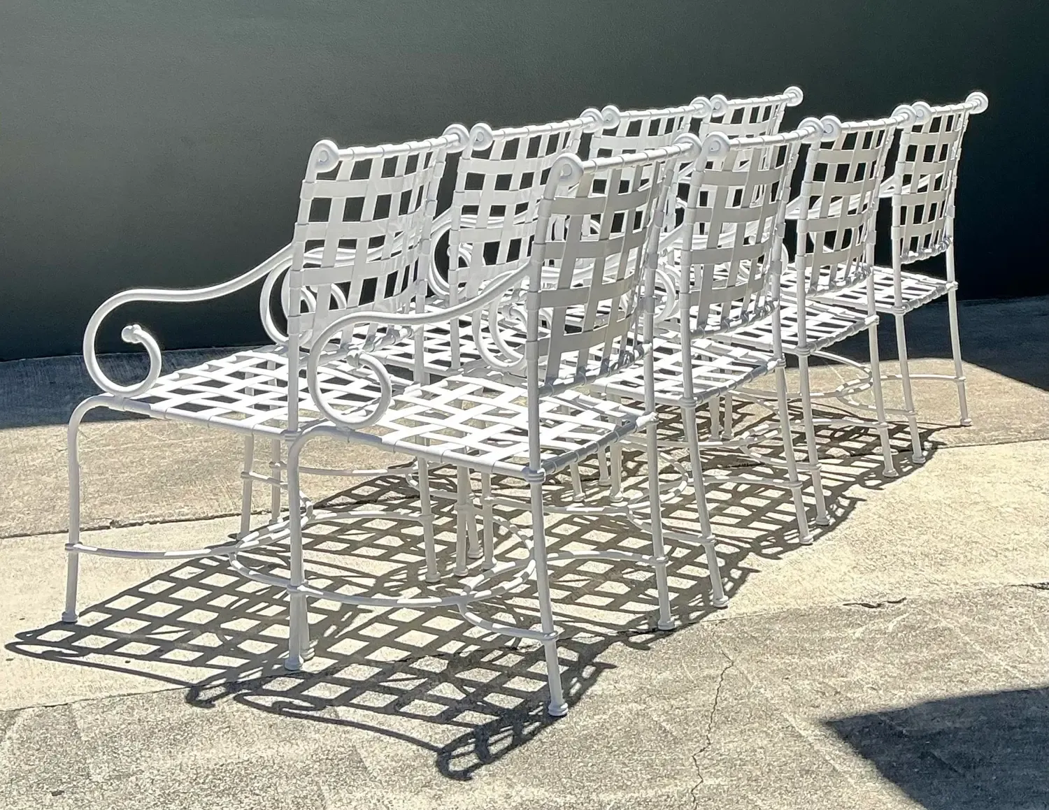 Vintage Brown Jordan Cast Aluminum “Florentine”:Dining Chairs - Set of 8 — additional photo 7