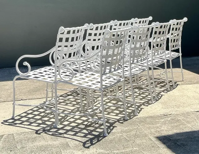 Vintage Brown Jordan Cast Aluminum “Florentine”:Dining Chairs - Set of 8 — additional photo 7