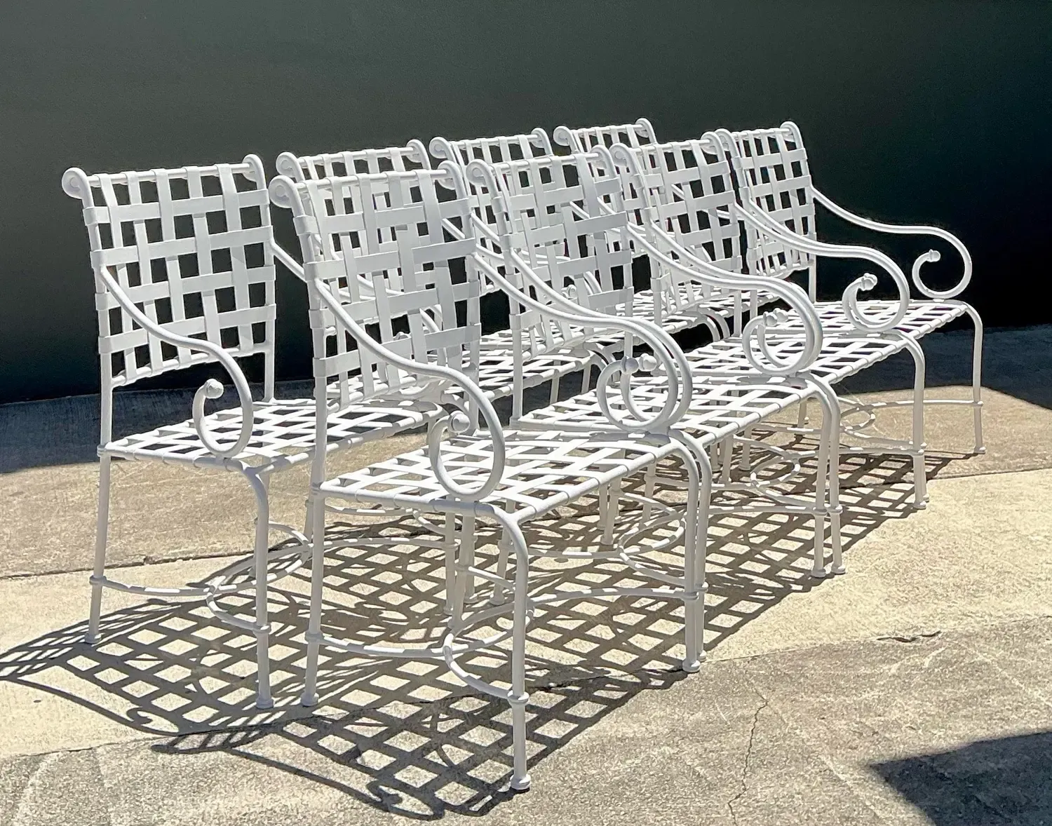 Vintage Brown Jordan Cast Aluminum “Florentine”:Dining Chairs - Set of 8 — additional photo 8