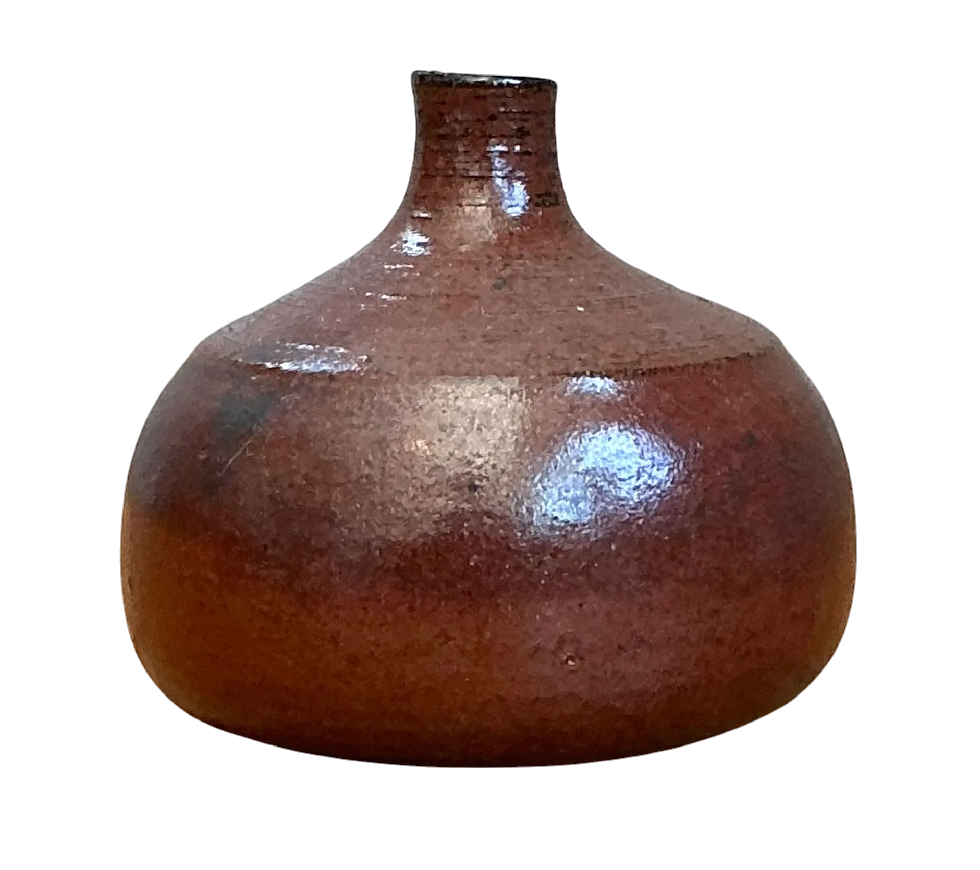 Vintage Brown Studio Pottery Vase