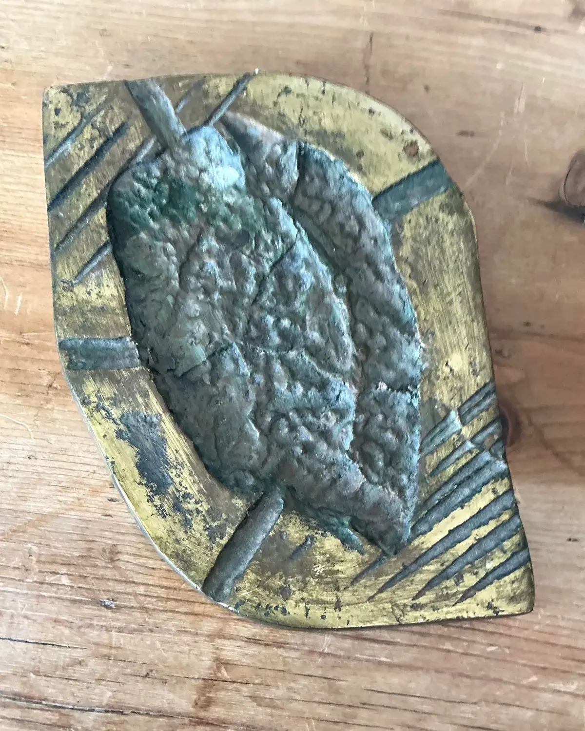 Vintage Brutalist Leaf Ashtray — additional photo 2