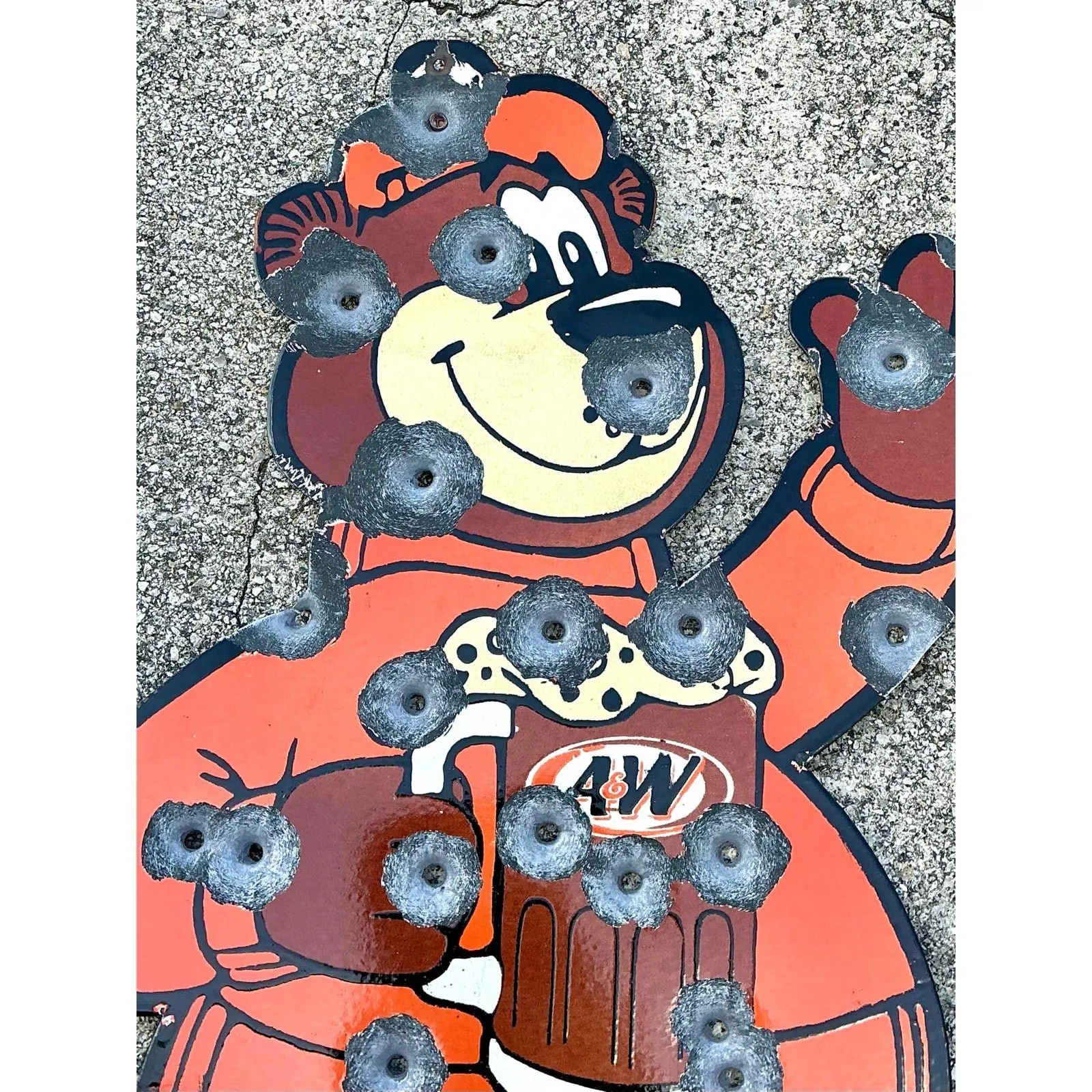 Vintage Bullet Hole Bear Wall Sculpture — additional photo 1