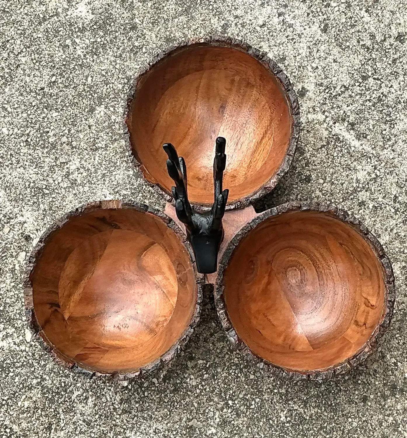 Vintage Burl Wood Buck Nut Bowl — additional photo 3