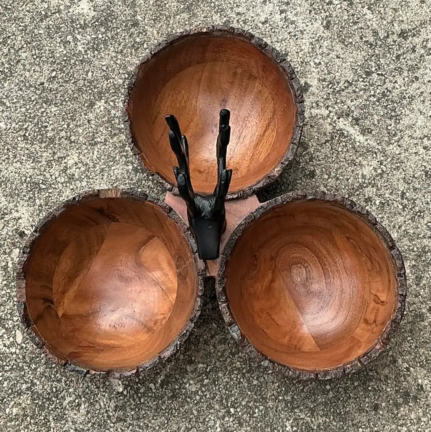Vintage Burl Wood Buck Nut Bowl — additional photo 5
