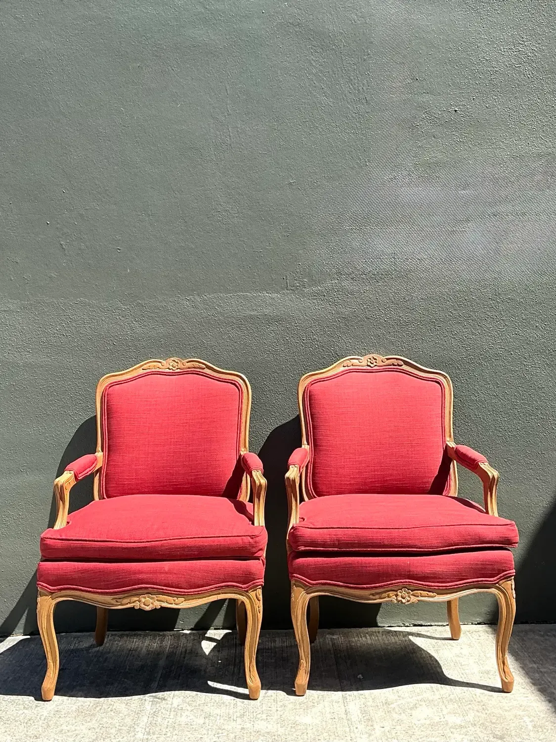 Vintage Carved Fauteuil Chairs - A Pair — additional photo 3