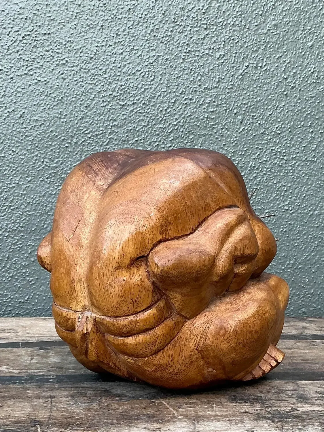 Vintage Carved Man Sphere — additional photo 2