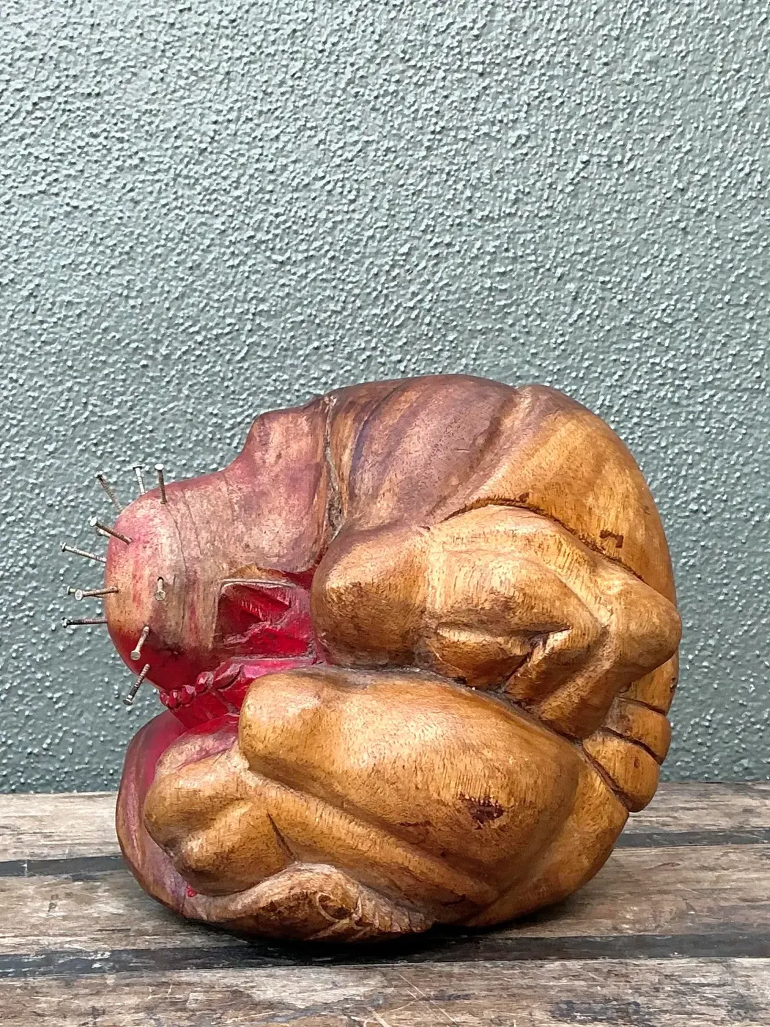 Vintage Carved Man Sphere — additional photo 3