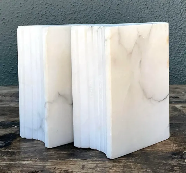 Vintage Carved Marble Book Ends - Set of 2 — additional photo 7