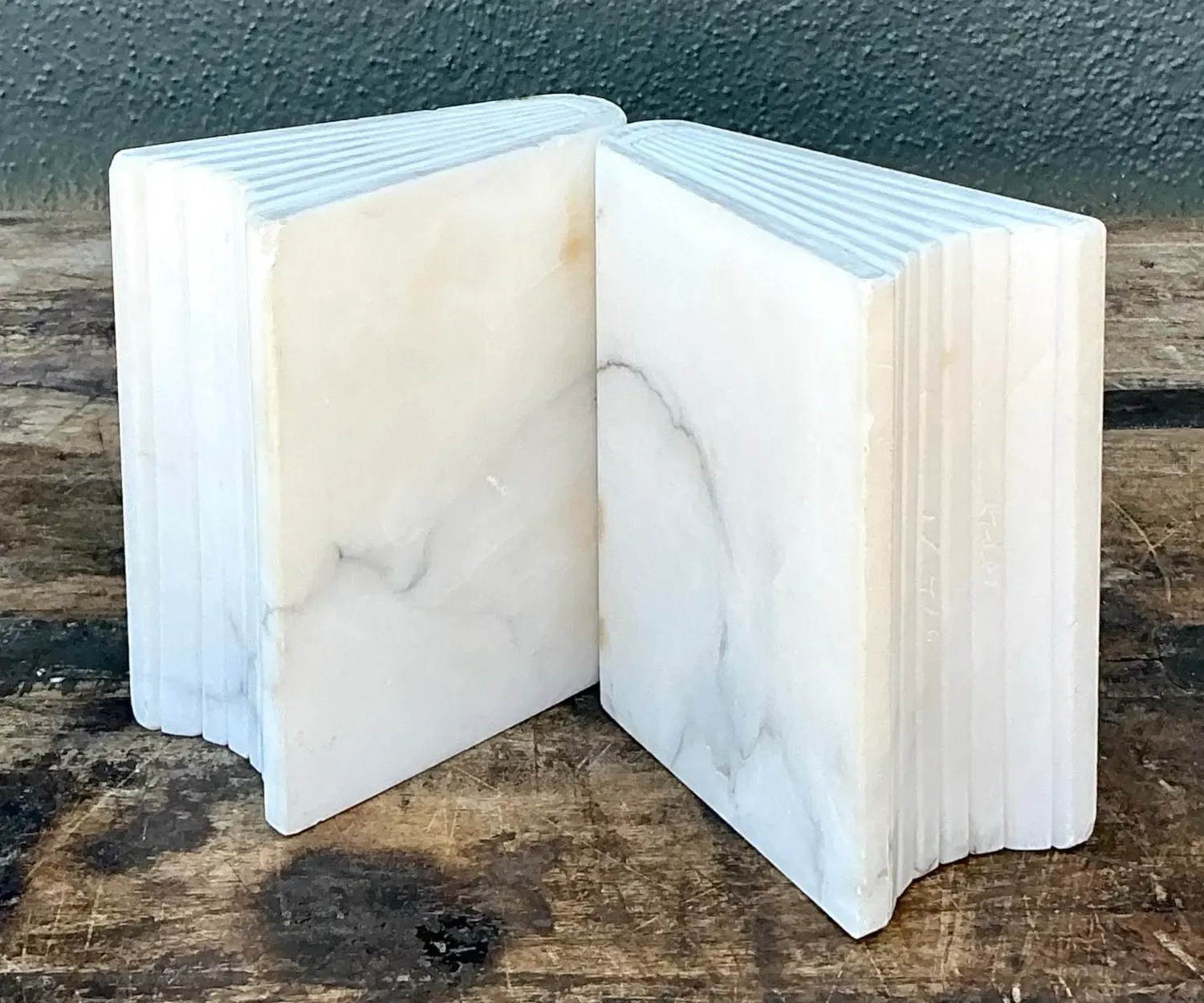 Vintage Carved Marble Book Ends - Set of 2 — additional photo 8