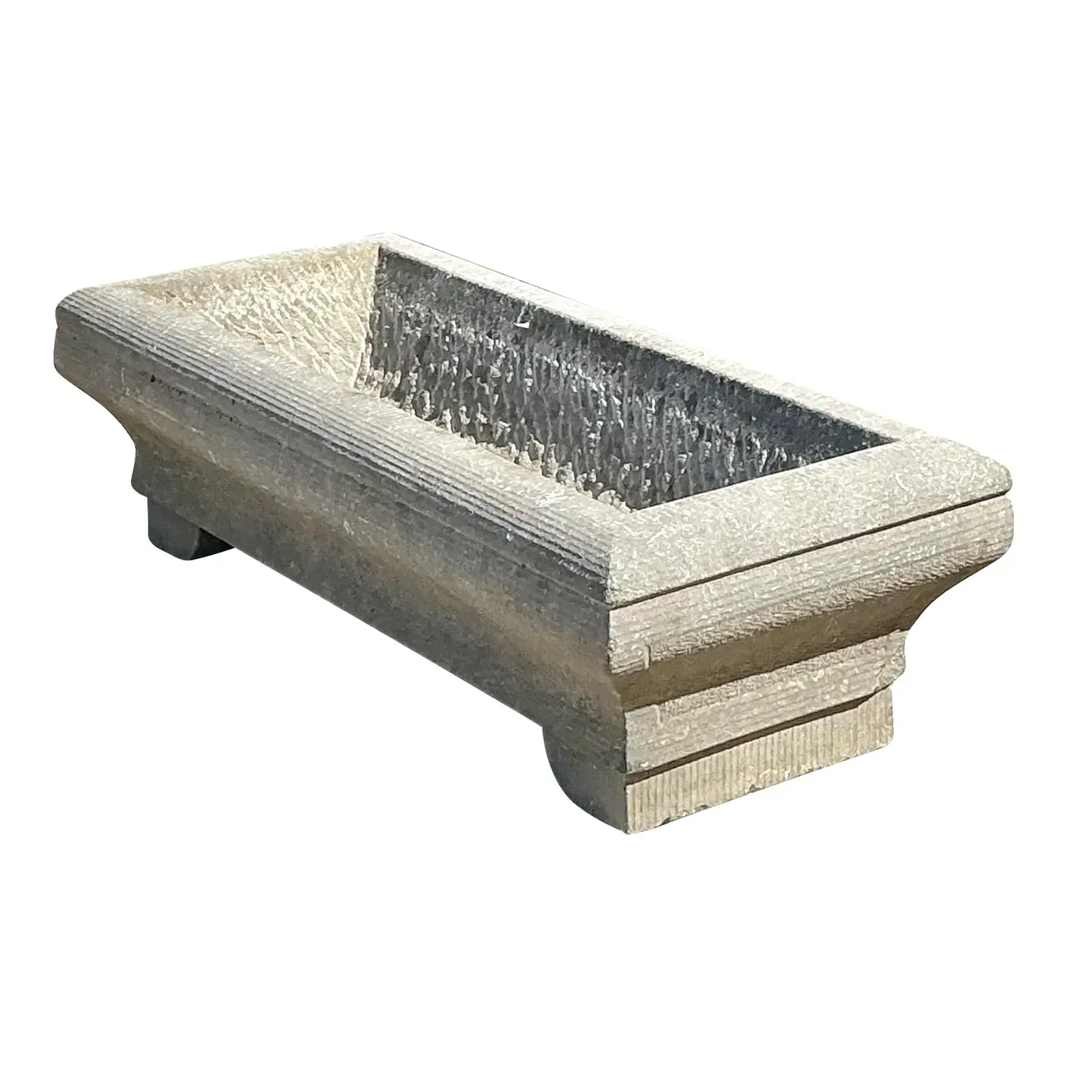 Vintage Carved Stone Engraved Planter — additional photo 1