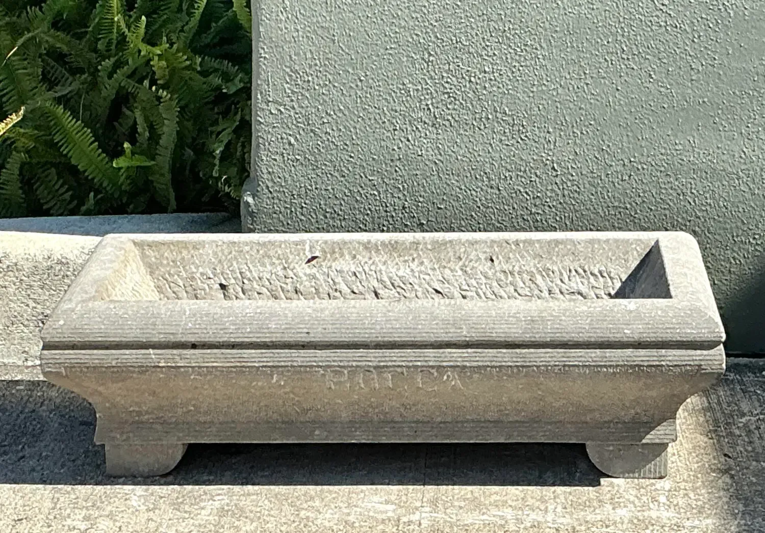 Vintage Carved Stone Engraved Planter — additional photo 5