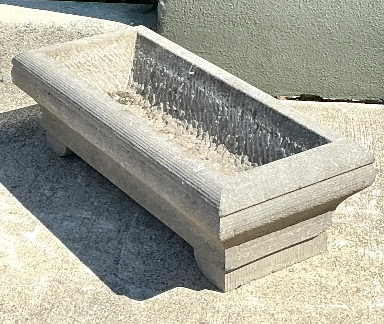 Vintage Carved Stone Engraved Planter — additional photo 6