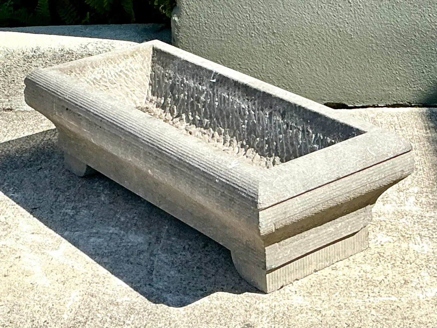 Vintage Carved Stone Engraved Planter — additional photo 7