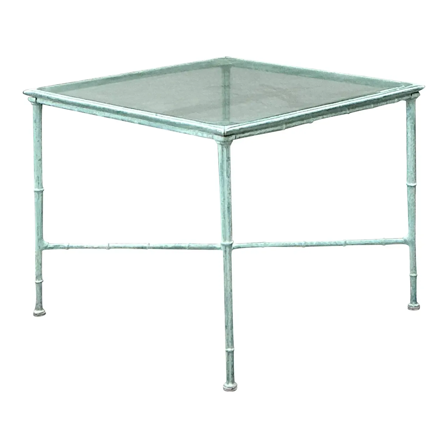Vintage Cast Aluminum Outdoor Side Table After Brown Jordan