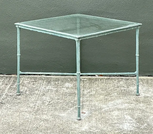 Vintage Cast Aluminum Outdoor Side Table After Brown Jordan — additional photo 8