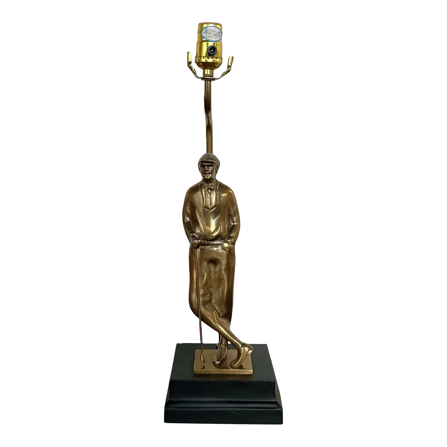 Vintage Cast Brass Vintage Golfer Lamp — additional photo 5