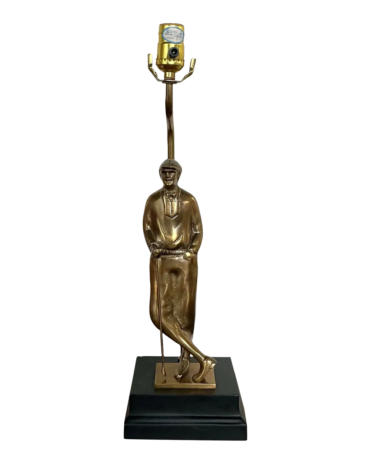 Vintage Cast Brass Vintage Golfer Lamp — additional photo 4