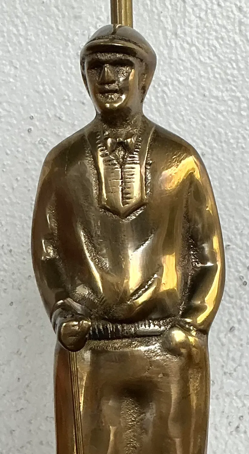 Vintage Cast Brass Vintage Golfer Lamp — additional photo 5
