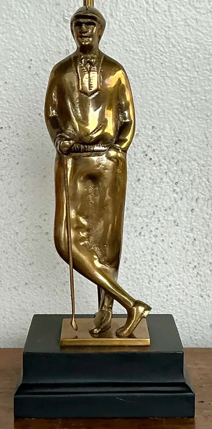 Vintage Cast Brass Vintage Golfer Lamp — additional photo 6