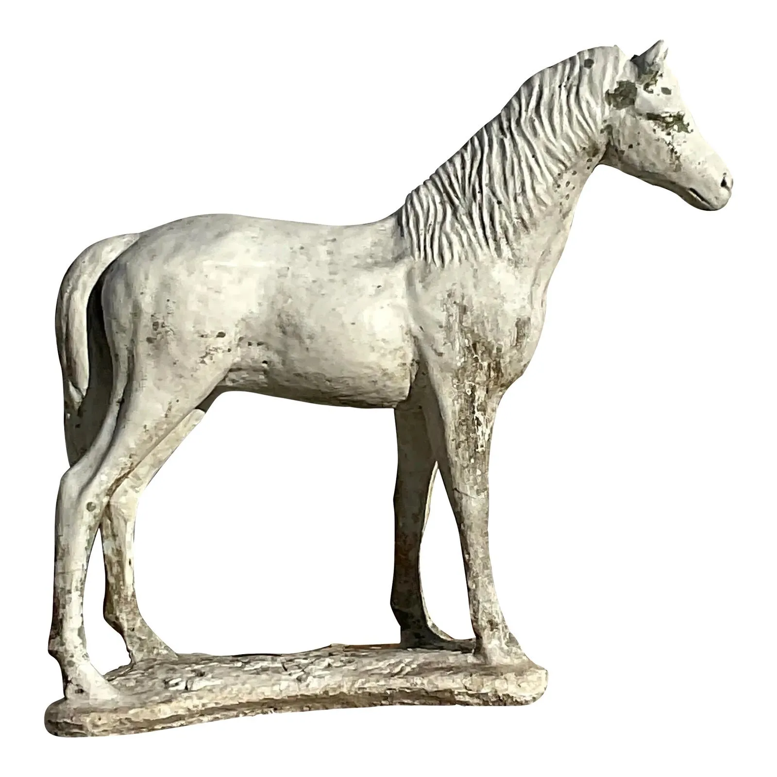 Vintage Cast Cement Horse Statue — additional photo 1
