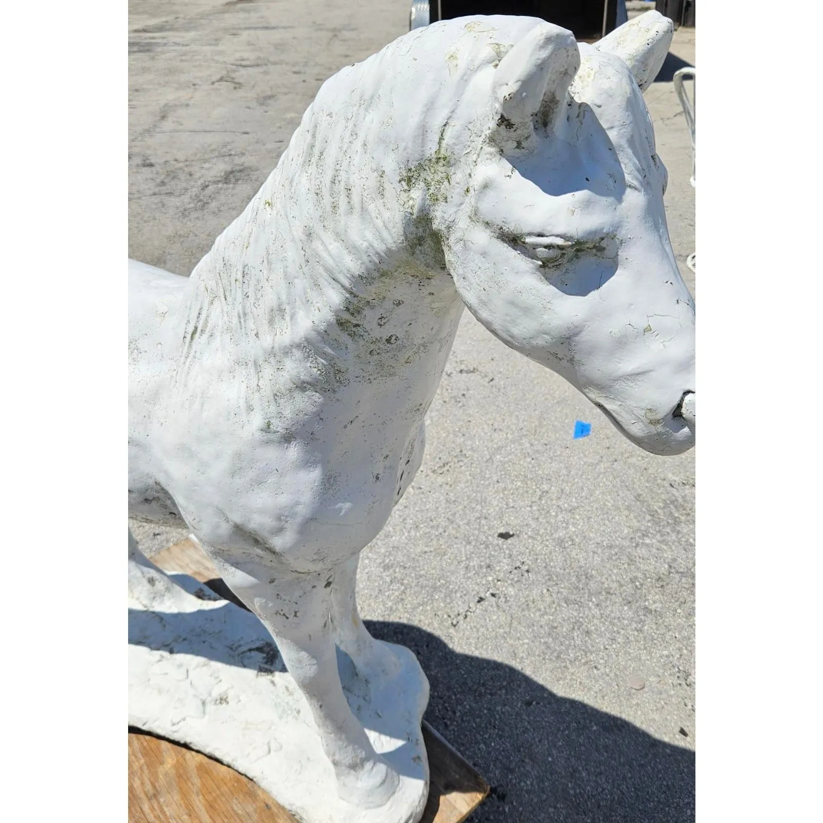Vintage Cast Cement Horse Statue — additional photo 2