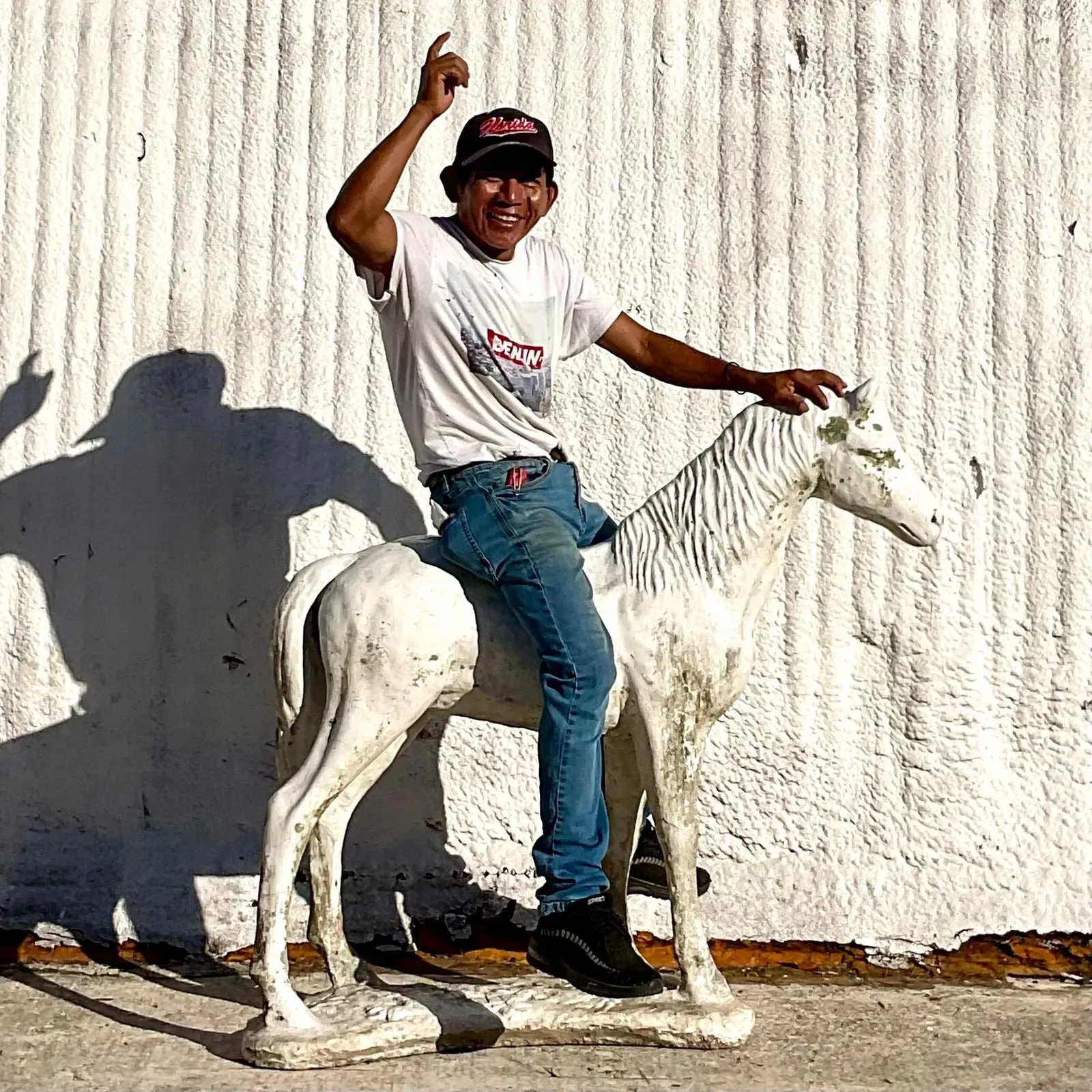 Vintage Cast Cement Horse Statue — additional photo 3
