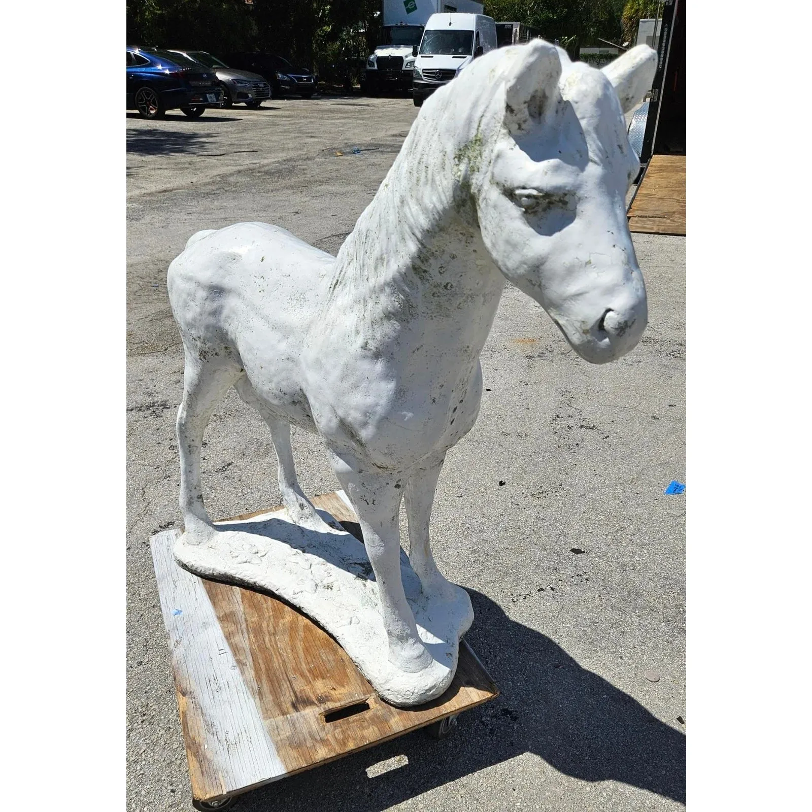 Vintage Cast Cement Horse Statue — additional photo 6