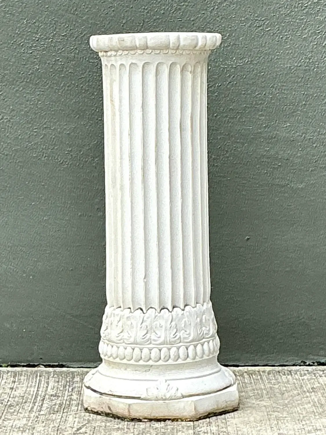 Vintage Cast Concrete Bust of Davin on Pedestal — additional photo 2