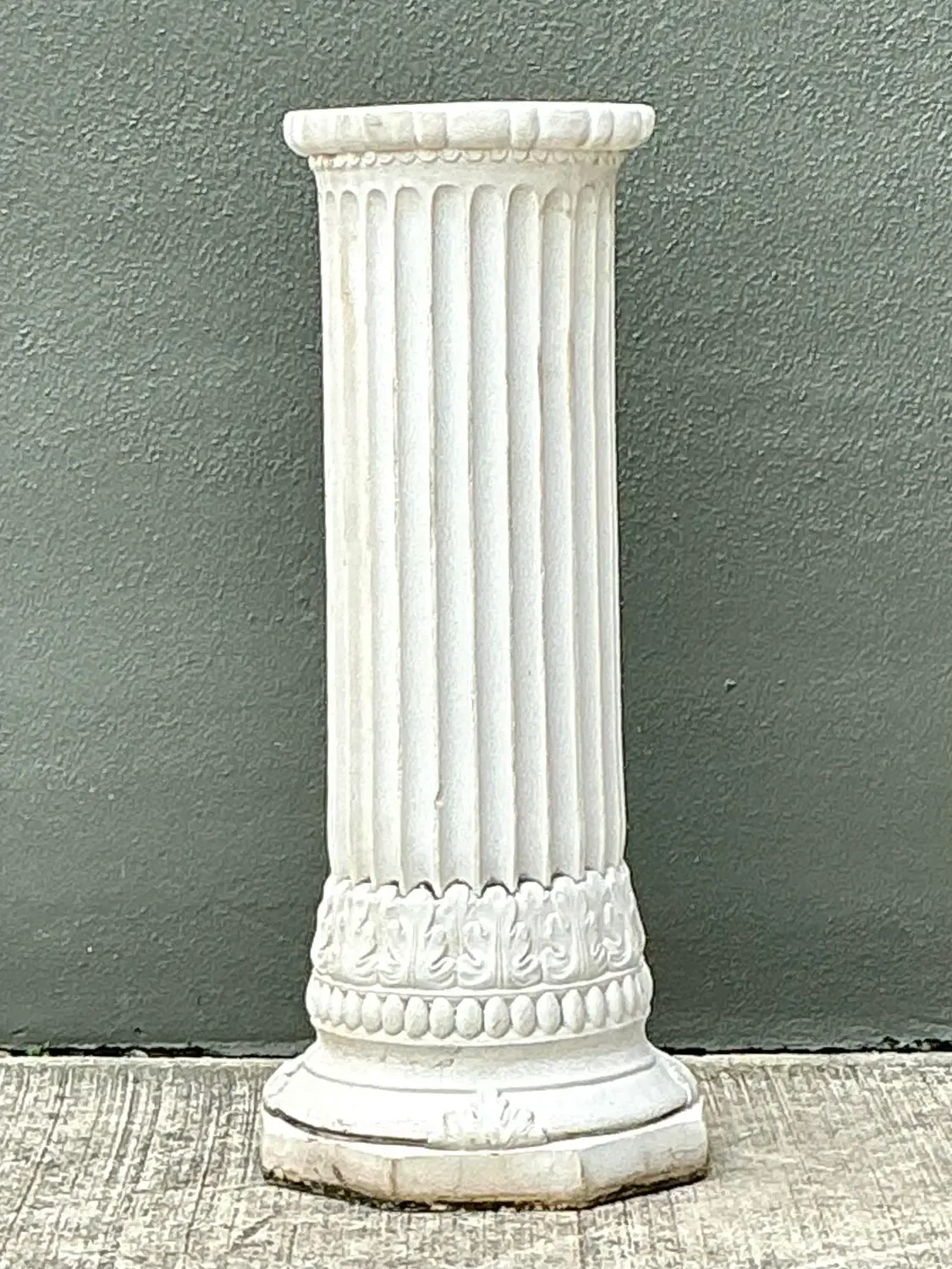 Vintage Cast Concrete Bust of Davin on Pedestal — additional photo 3