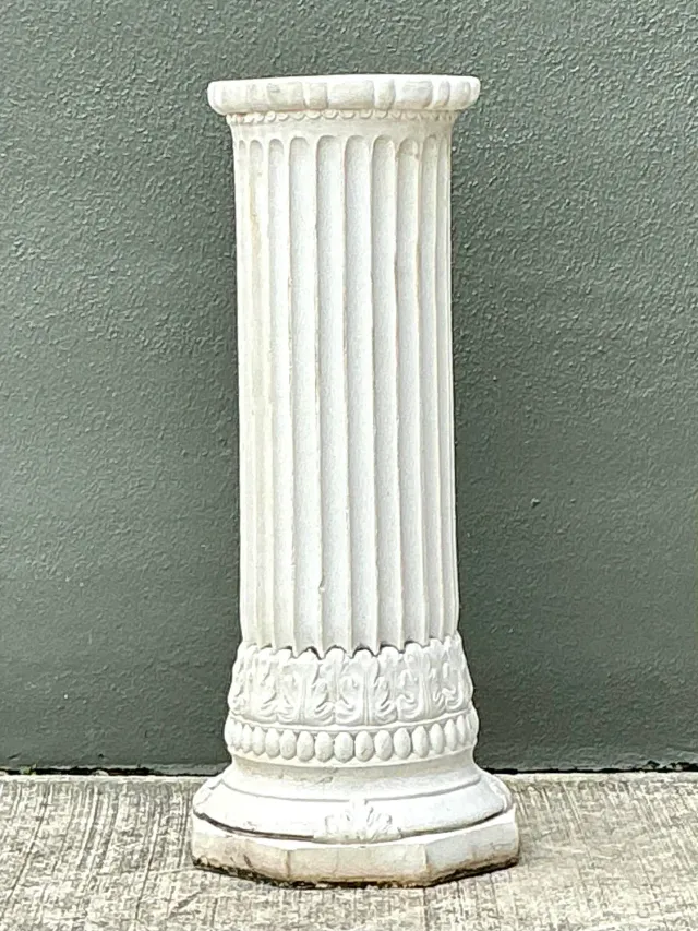 Vintage Cast Concrete Bust of Davin on Pedestal — additional photo 3