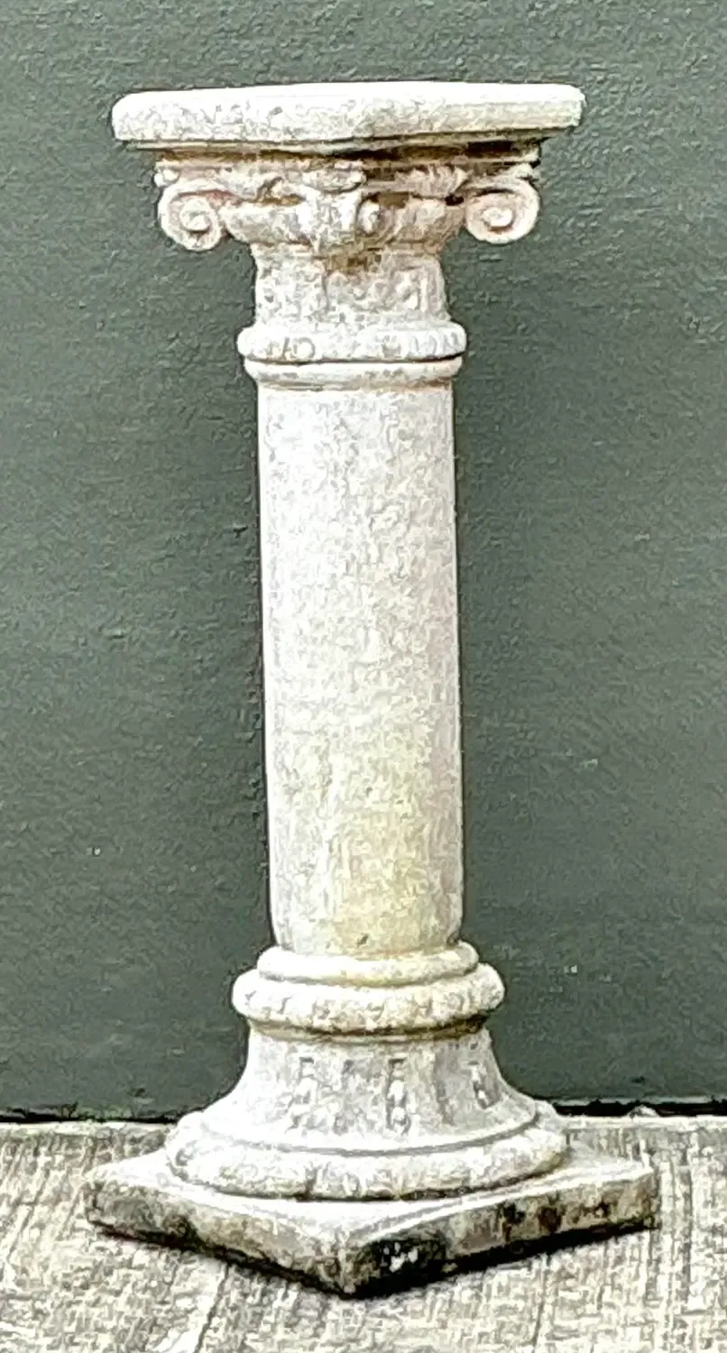 Vintage Cast Concrete Corinthian Column Pedestal