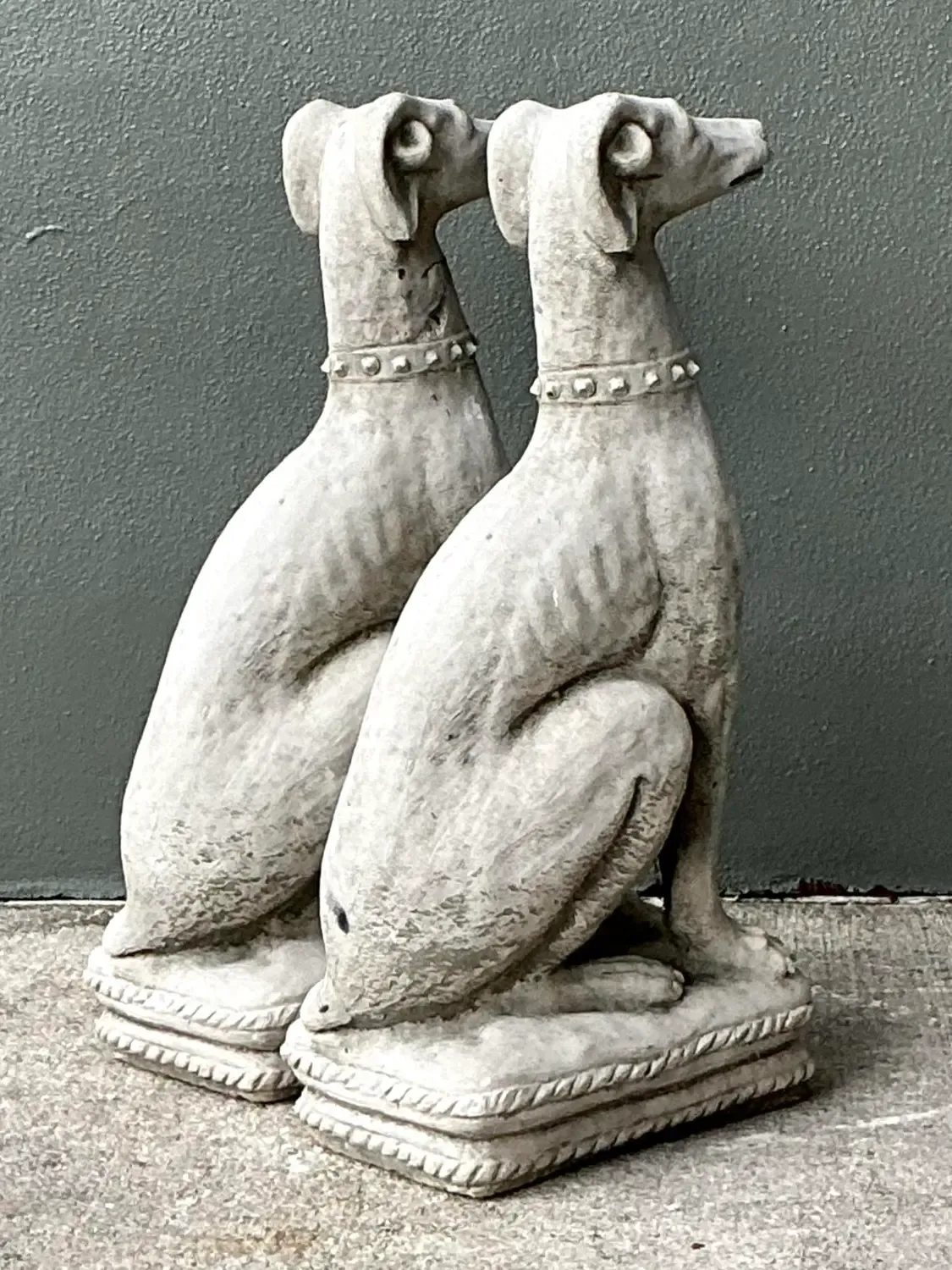 Vintage Cast Concrete Dogs - A Pair — additional photo 7