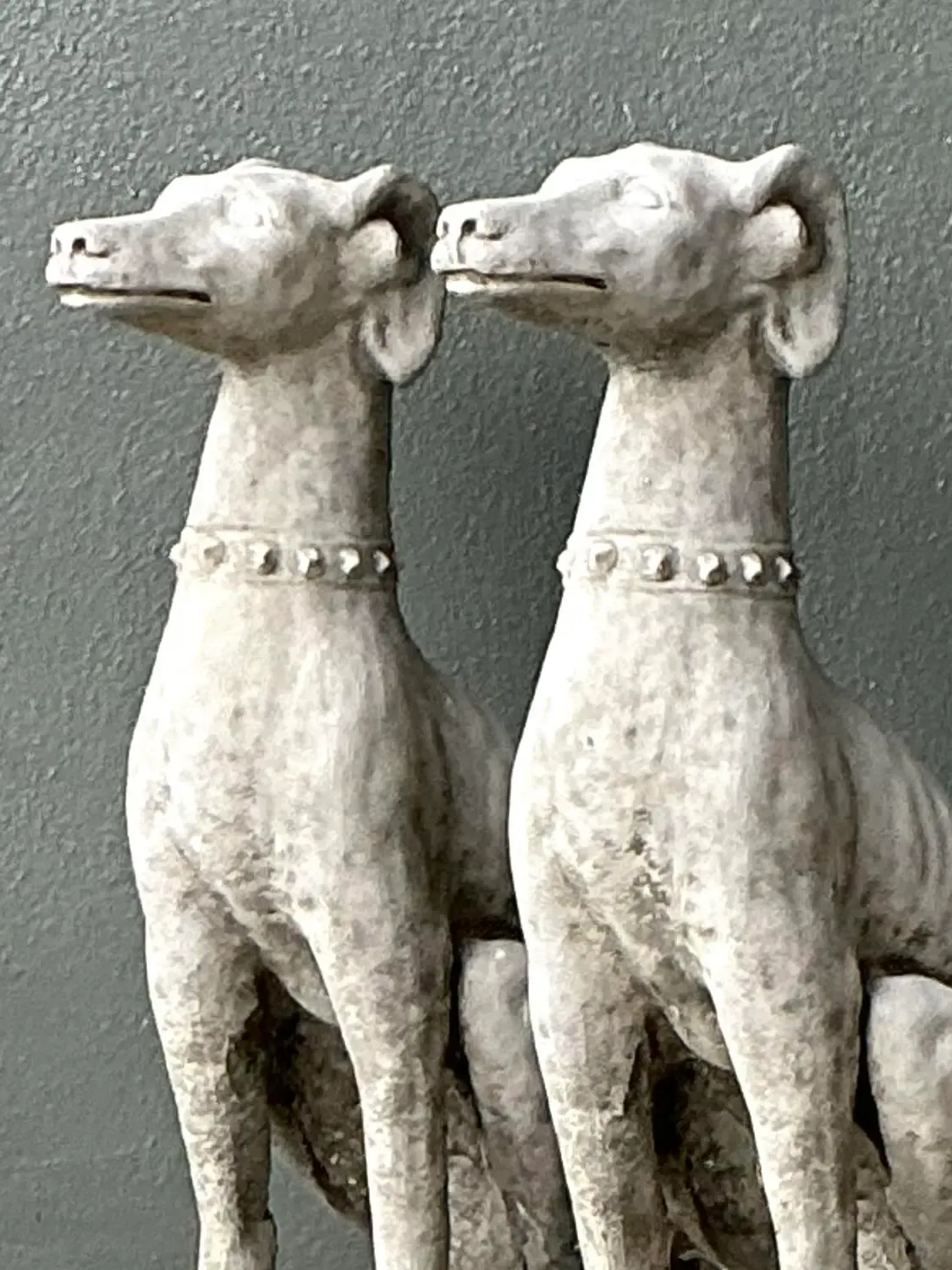Vintage Cast Concrete Dogs - A Pair — additional photo 5