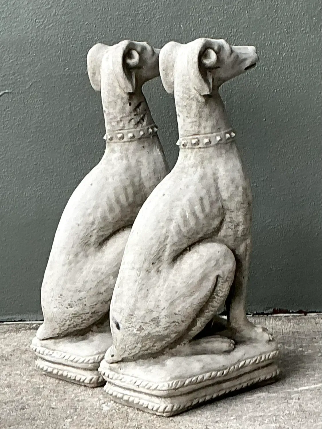 Vintage Cast Concrete Dogs - A Pair — additional photo 8