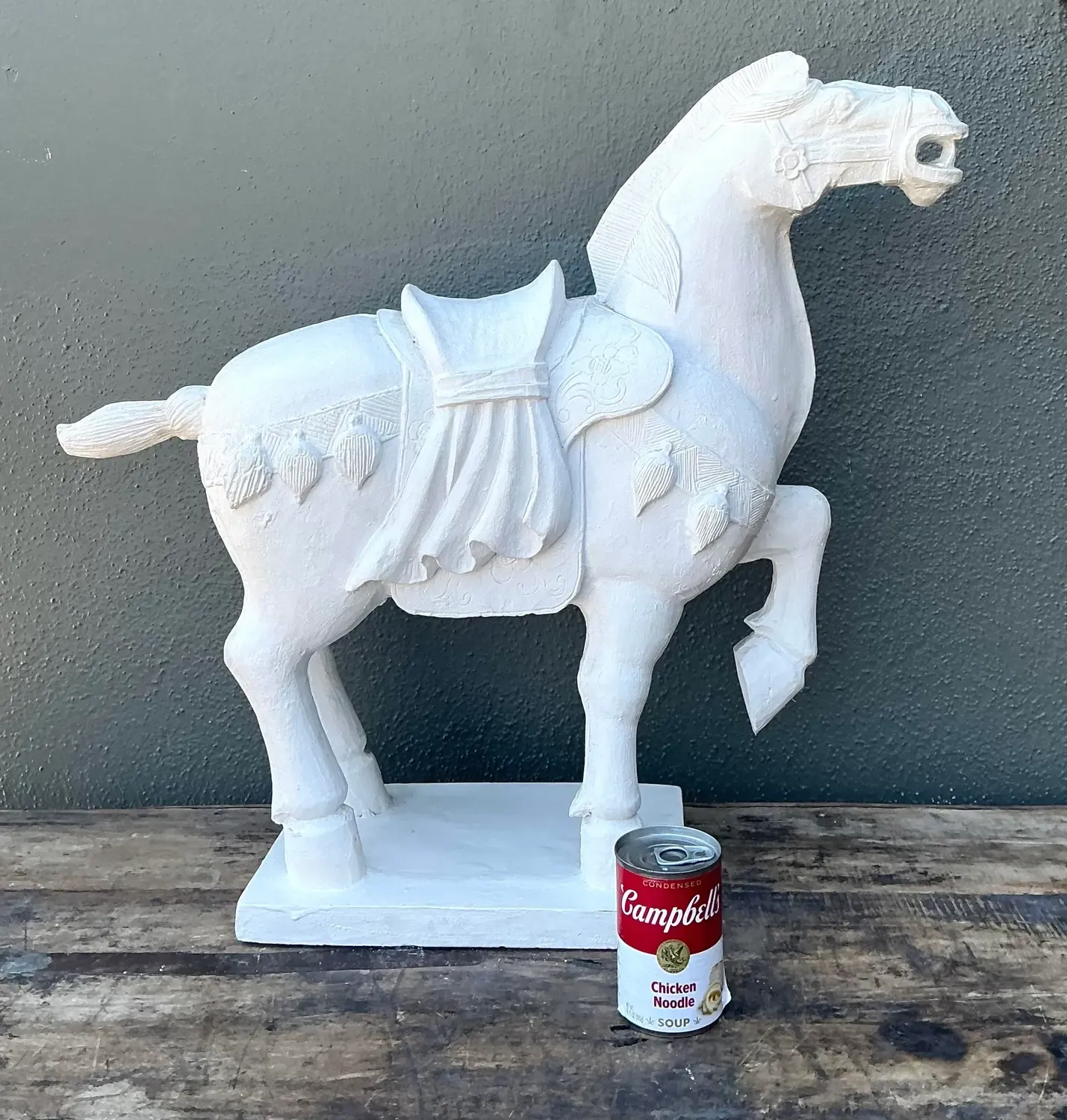 Vintage Cast Concrete Emperor Horse — additional photo 2