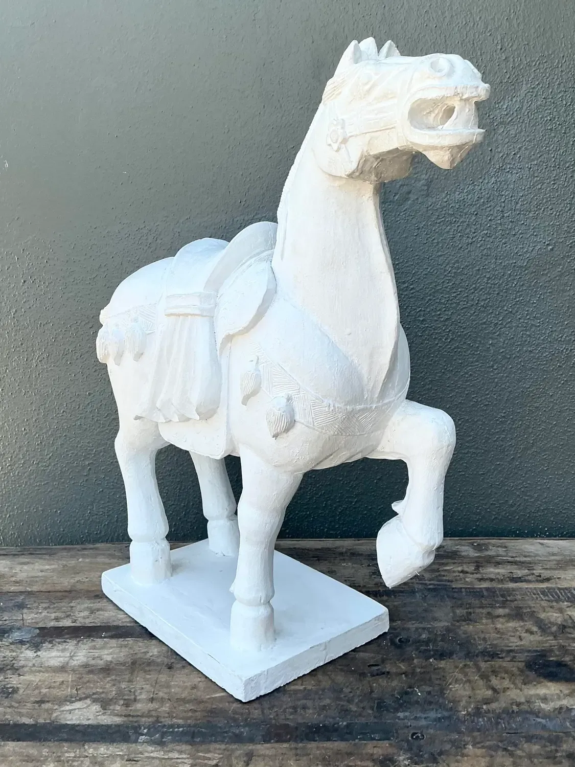 Vintage Cast Concrete Emperor Horse — additional photo 3