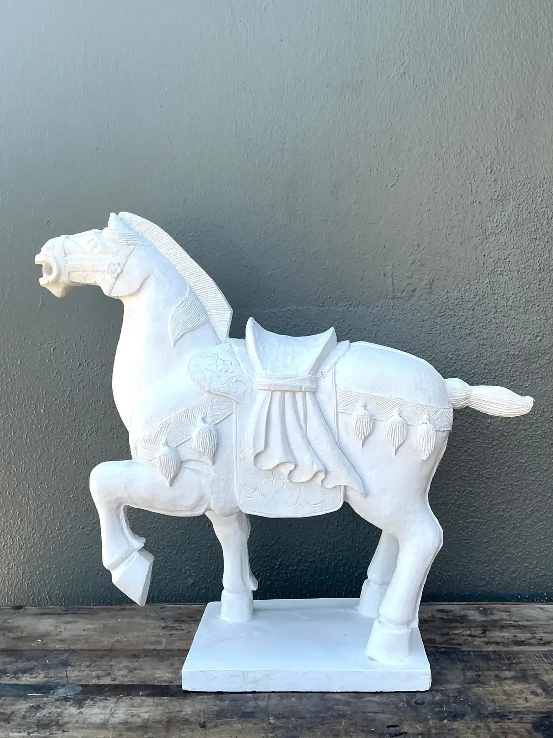 Vintage Cast Concrete Emperor Horse — additional photo 4