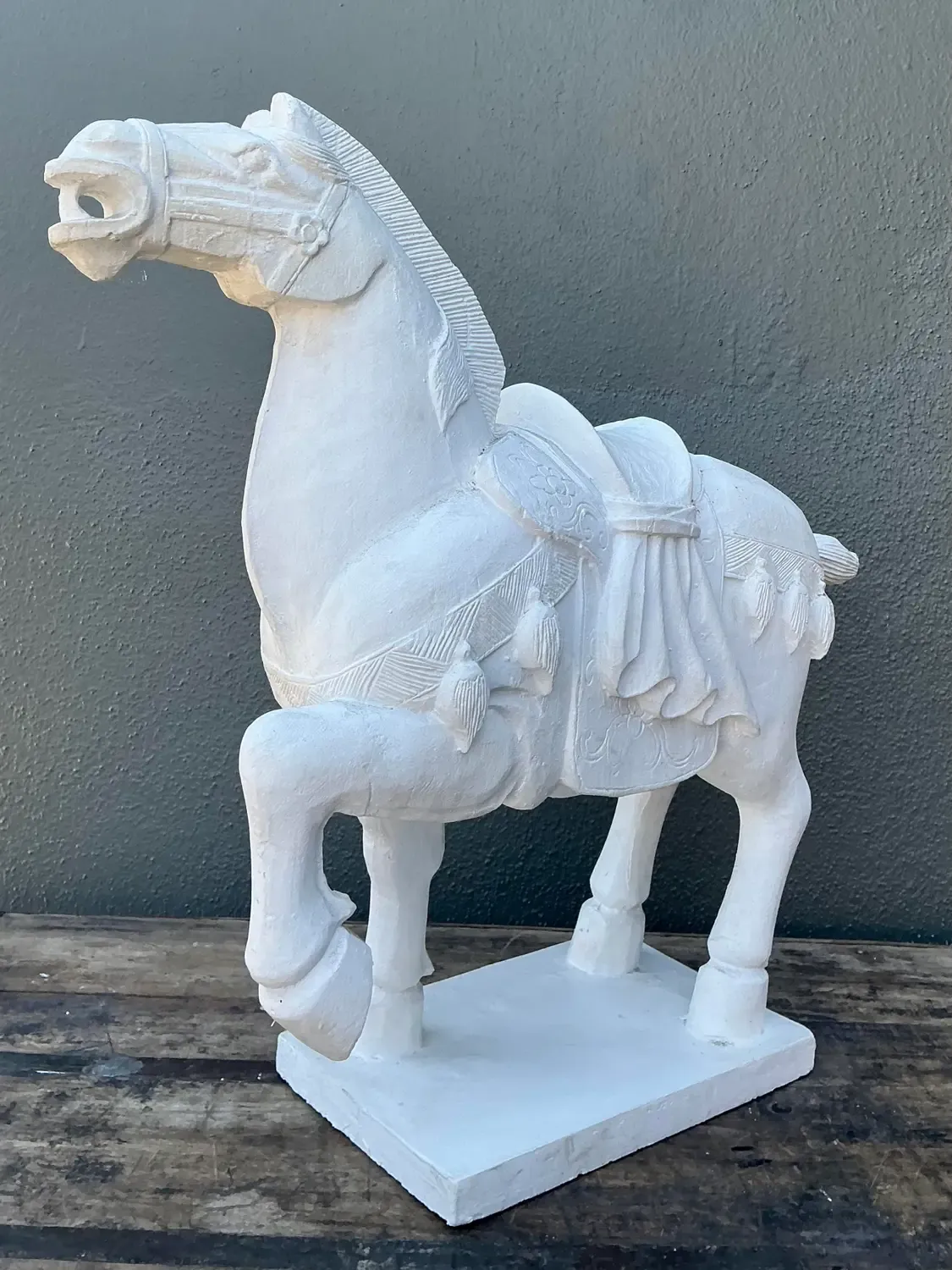 Vintage Cast Concrete Emperor Horse — additional photo 5