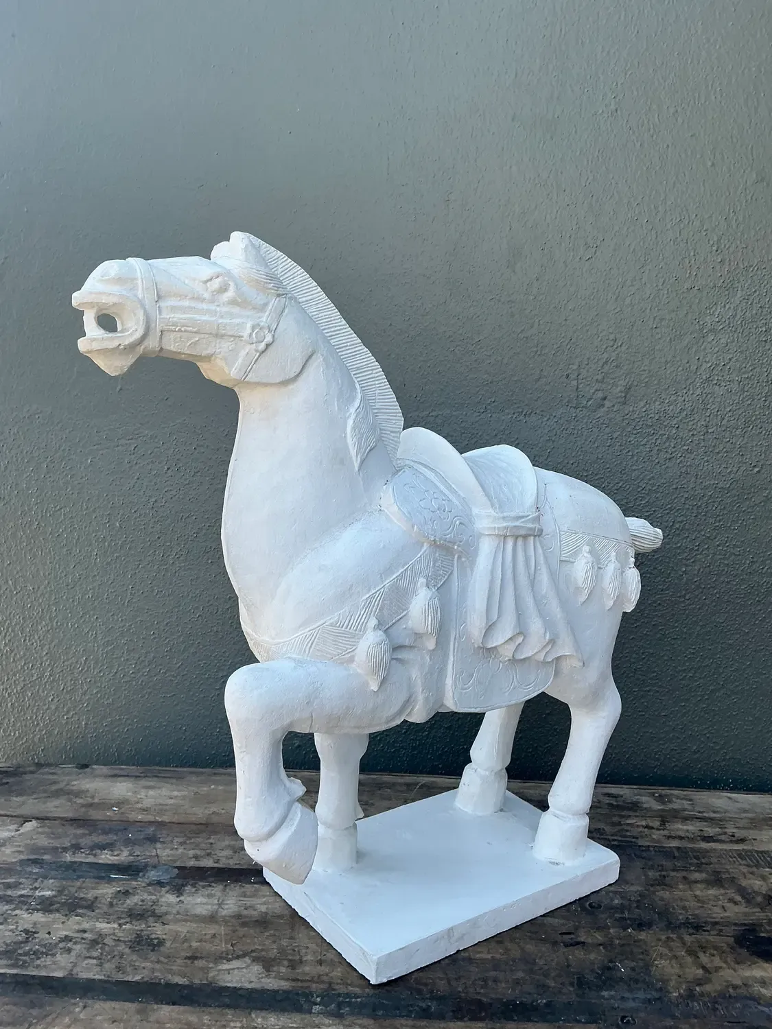 Vintage Cast Concrete Emperor Horse — additional photo 7