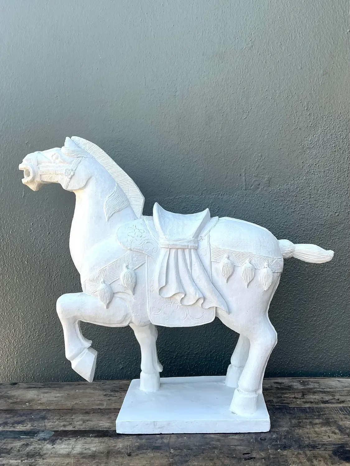Vintage Cast Concrete Emperor Horse — additional photo 8