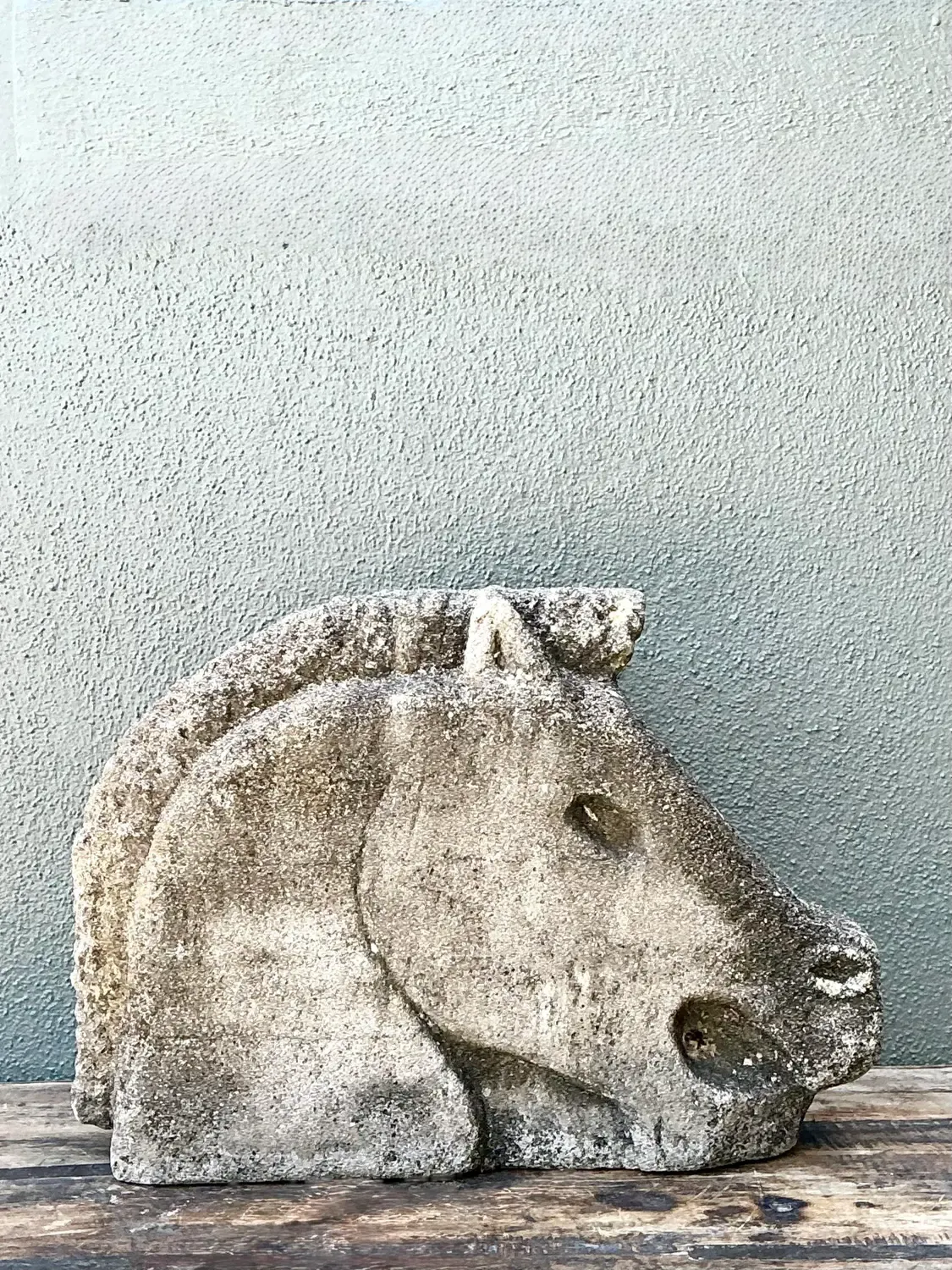 Vintage Cast Concrete Horse Head — additional photo 5