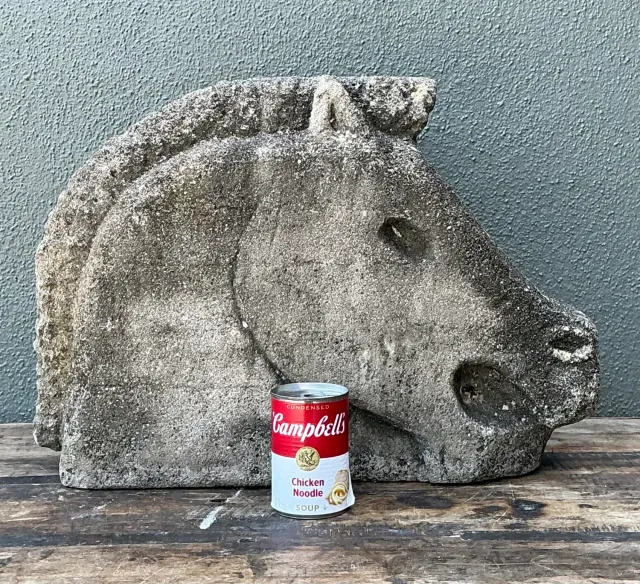 Vintage Cast Concrete Horse Head — additional photo 8